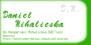 daniel mihalicska business card